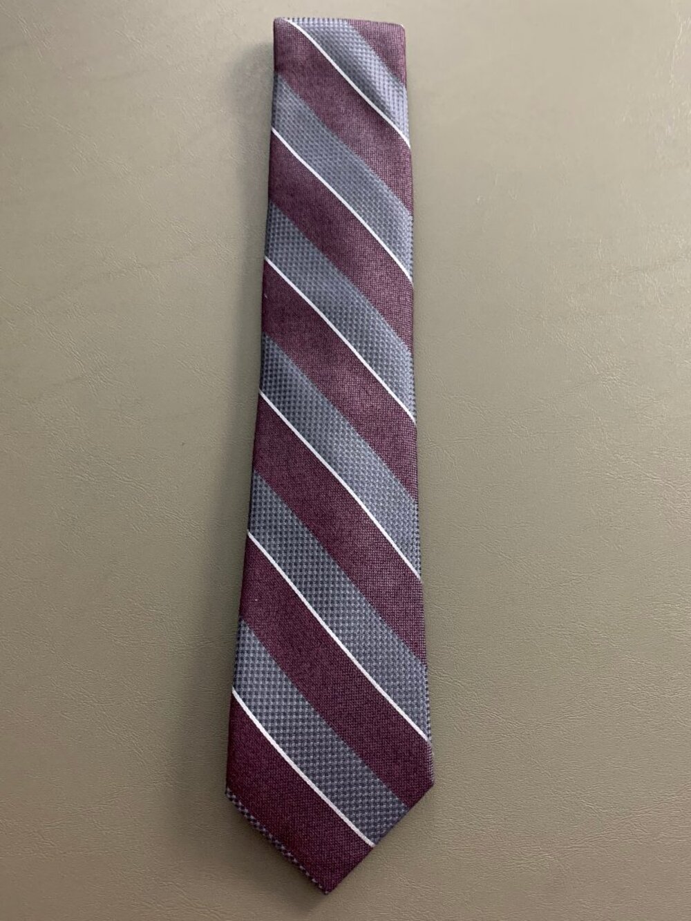 Michael Kors Men's 3'' Mixed Media Stripe Neck Tie, Multi, One Size